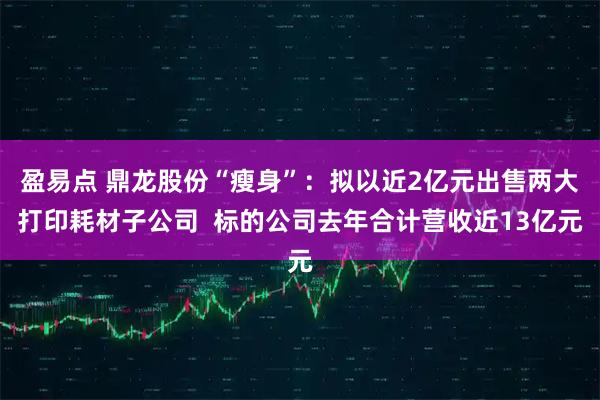 盈易点 鼎龙股份“瘦身”：拟以近2亿元出售两大打印耗材子公司  标的公司去年合计营收近13亿元